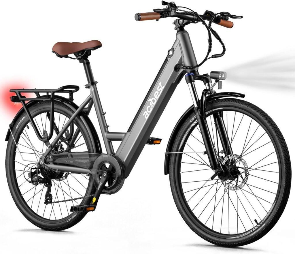 Core Electric Bike for Adults - 468Wh Removable Battery, 26 inch Step Thru Electric Bicycle, Peak 750W Brushless Motor Cityrun Ebike, with 7 Speed, Up to 50 Miles, E-Bikes